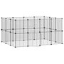 Voir la diapositive 2 : VIDAXL Cage animaux de compagnie a 28 panneaux et porte Noir 35x35 cm