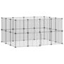 Voir la diapositive 2 : VIDAXL Cage animaux de compagnie a 28 panneaux et porte Noir 35x35 cm
