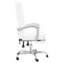 Voir la diapositive 4 : VIDAXL Fauteuil inclinable de bureau Blanc Similicuir