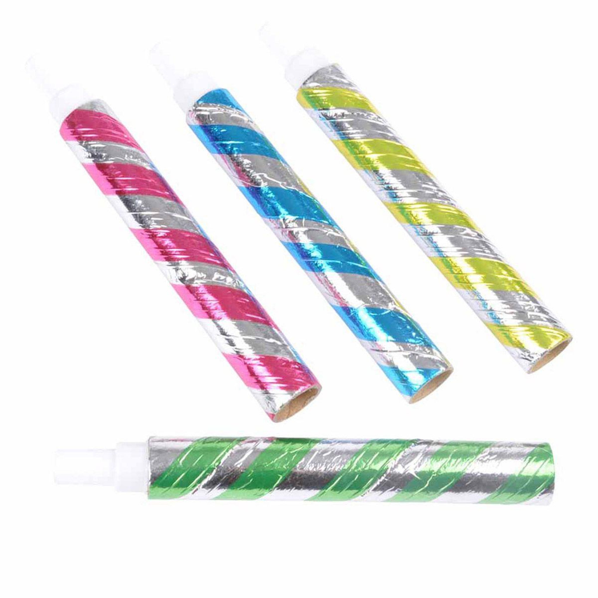 HOMEA Lot de 6 sarbacanes  métalliques  multicolore