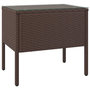 Voir la diapositive 2 : VIDAXL Table d'appoint marron 53x37x48 cm poly rotin et verre trempe