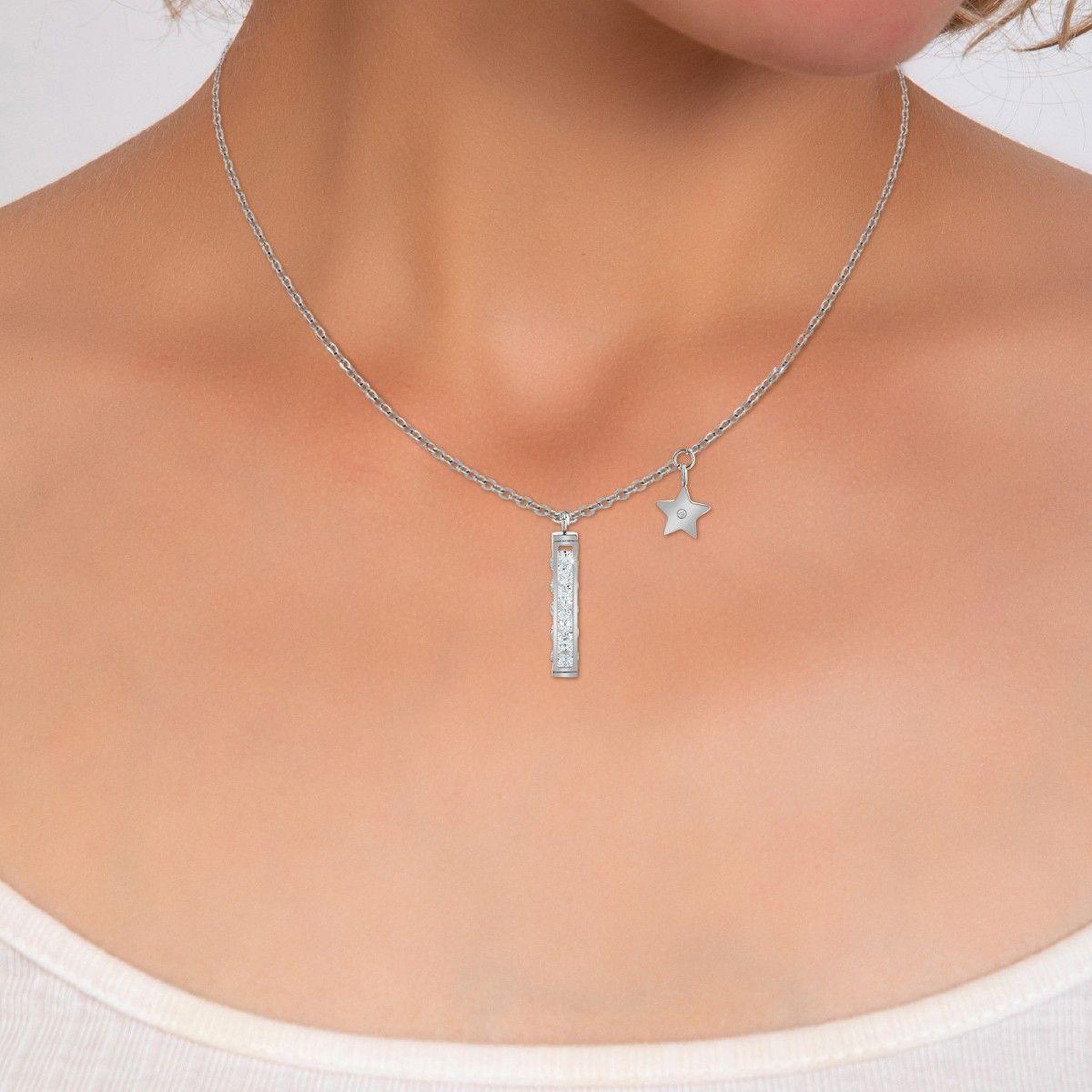 Voir la diapositive 2 : SC CRYSTAL Collier par SC Crystal orné d'un véritable diamant blanc