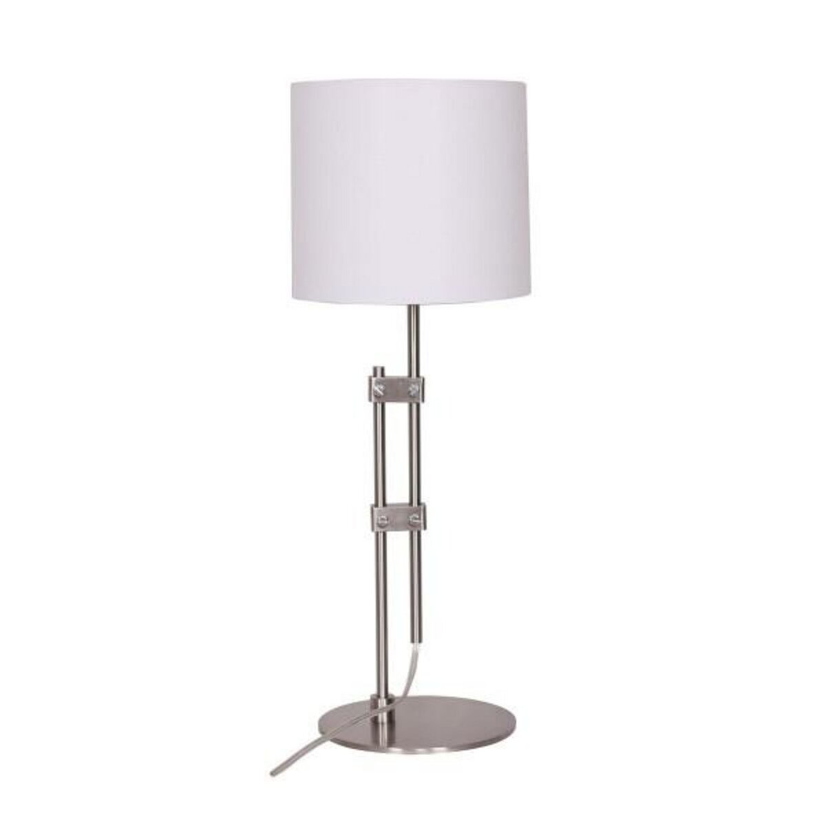 MARKET24 Lampe de bureau DKD Home Decor Argenté Métal Blanc Moderne (23 x 23 x 64 cm)