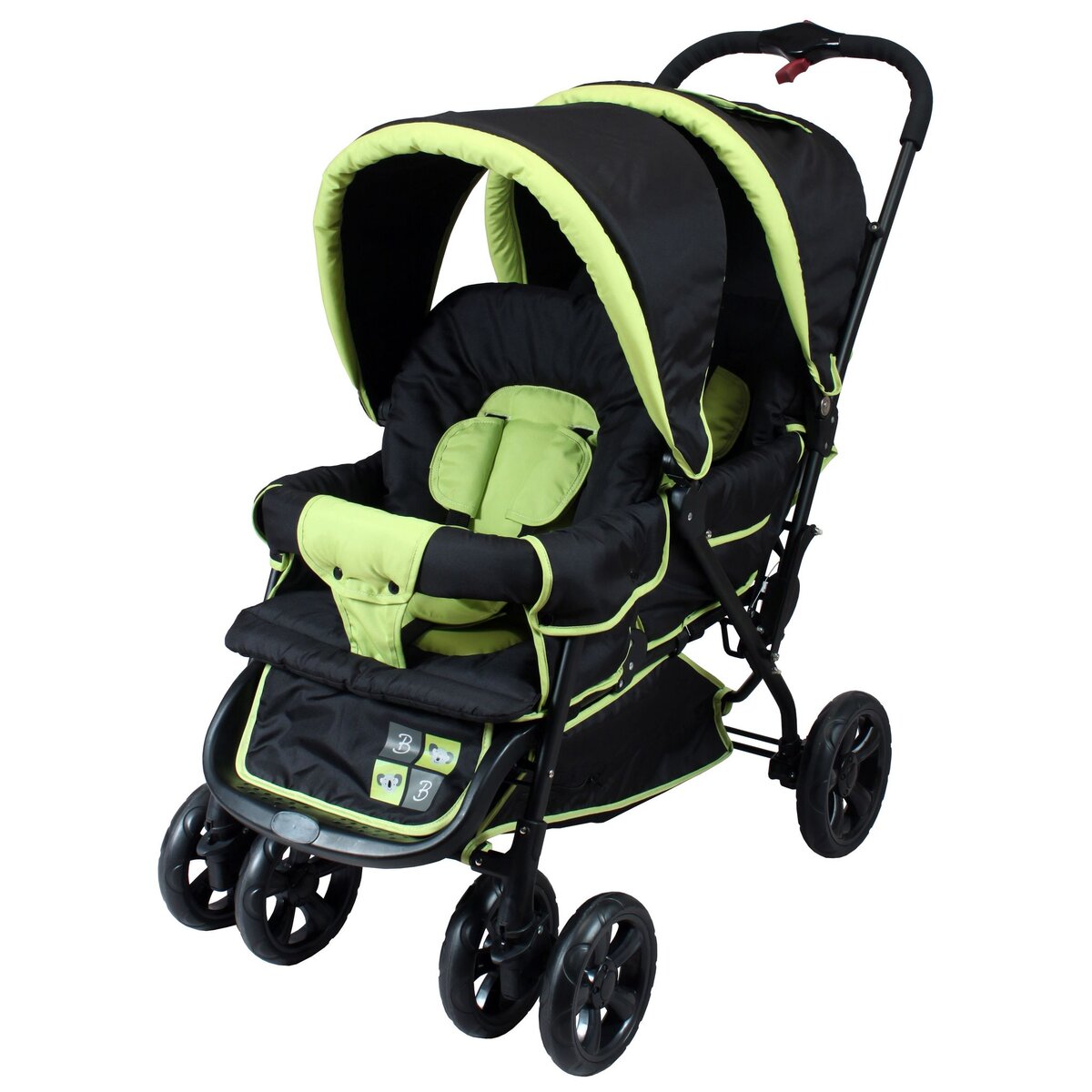 BAMBISOL Poussette double noir vert pas cher Auchan