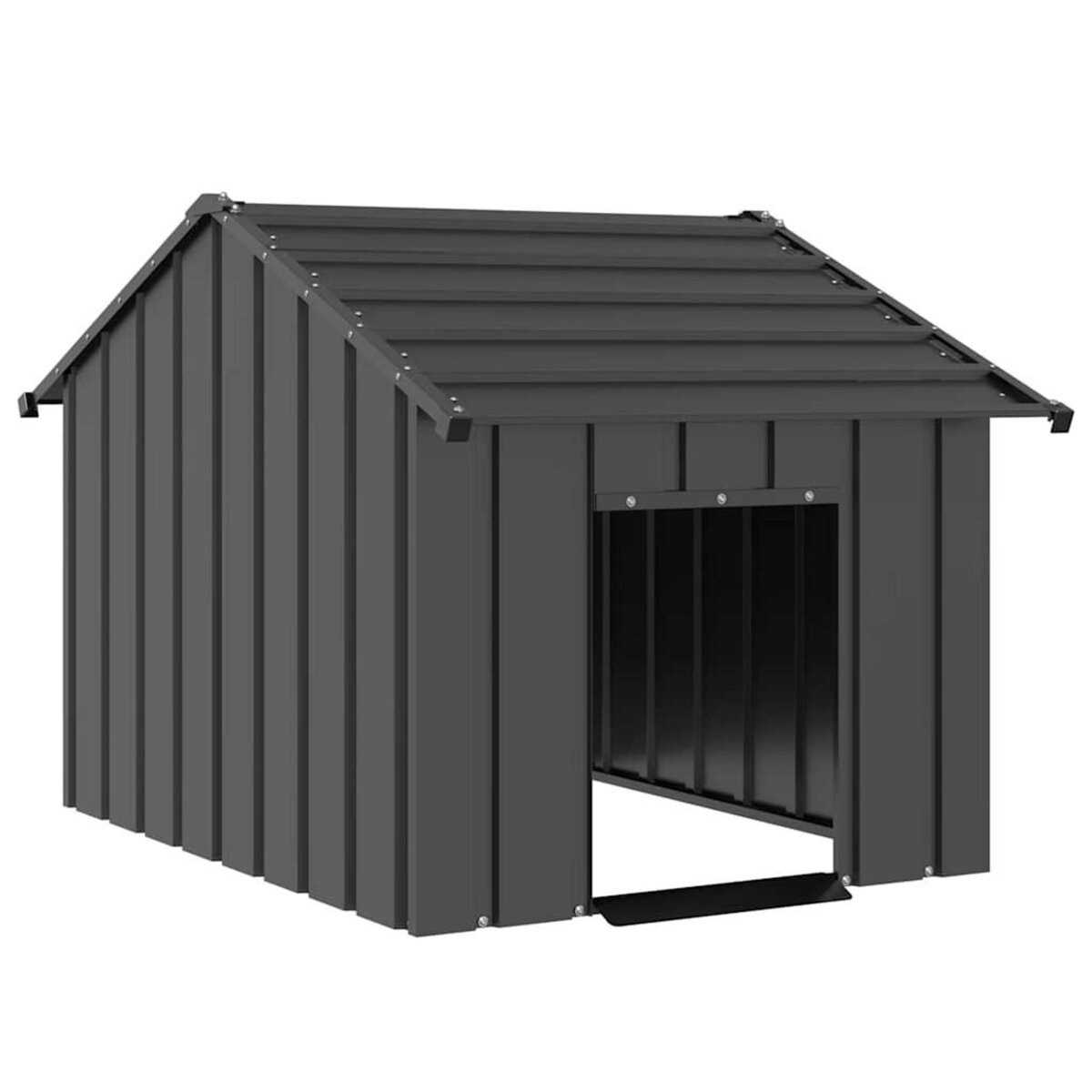 VIDAXL Niche pour chien avec toit noir 83x130x85 cm acier galvanise