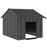 VIDAXL Niche pour chien avec toit noir 83x130x85 cm acier galvanise