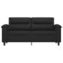 Voir la diapositive 3 : VIDAXL Canape a 2 places Noir 140 cm Similicuir