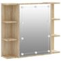 Voir la diapositive 2 : VIDAXL Armoire a miroir avec LED Chene sonoma 70x16,5x60 cm