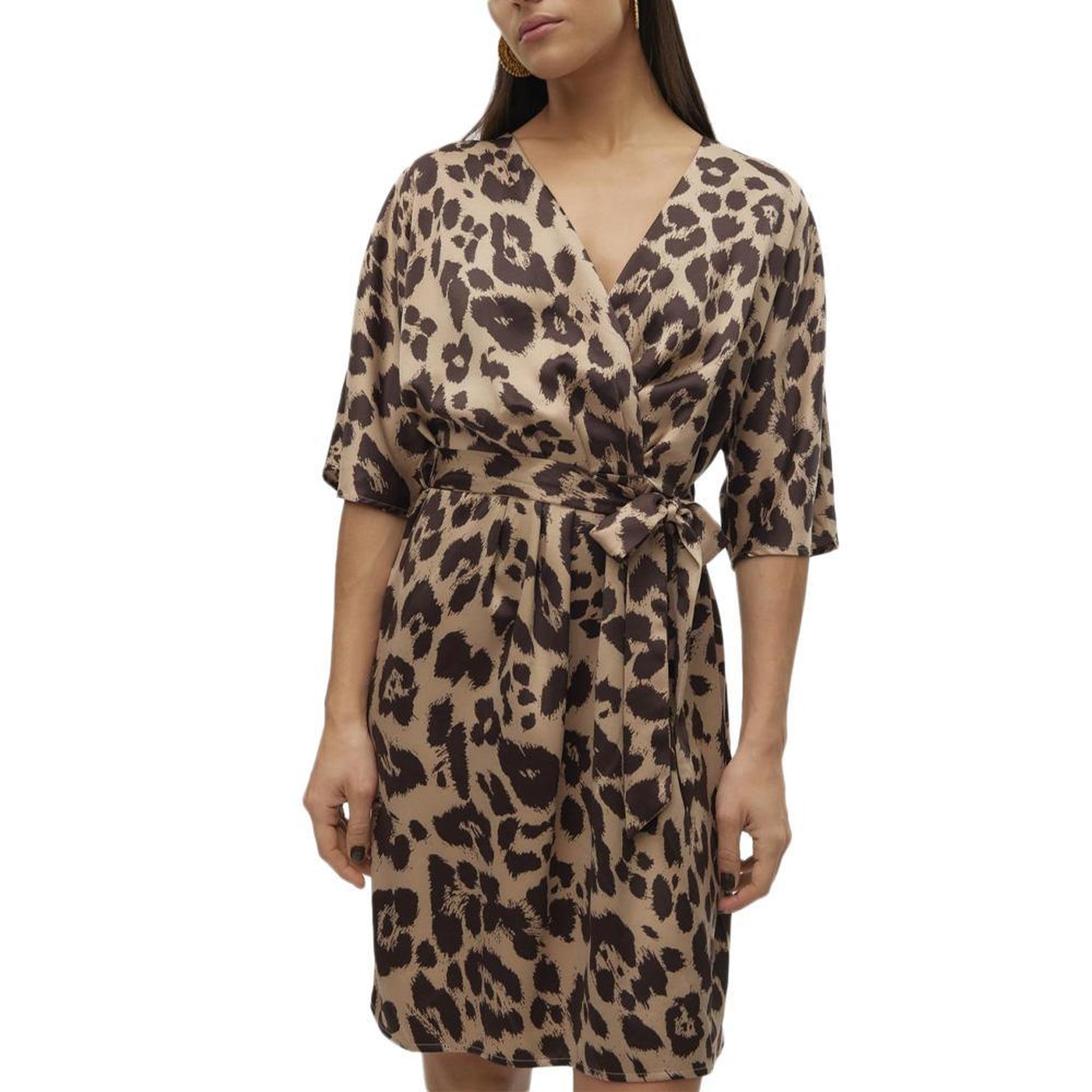 Vero Moda Robe Marron Léopard Femme Vero Moda Merle. Coloris disponibles : Marron