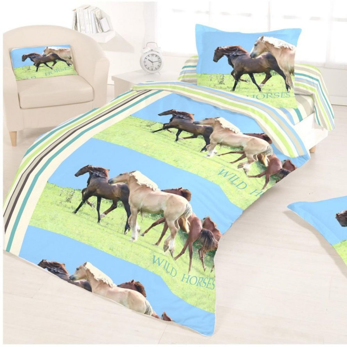 Dourev Housse de couette 140x200 CHIEL + 1 taie