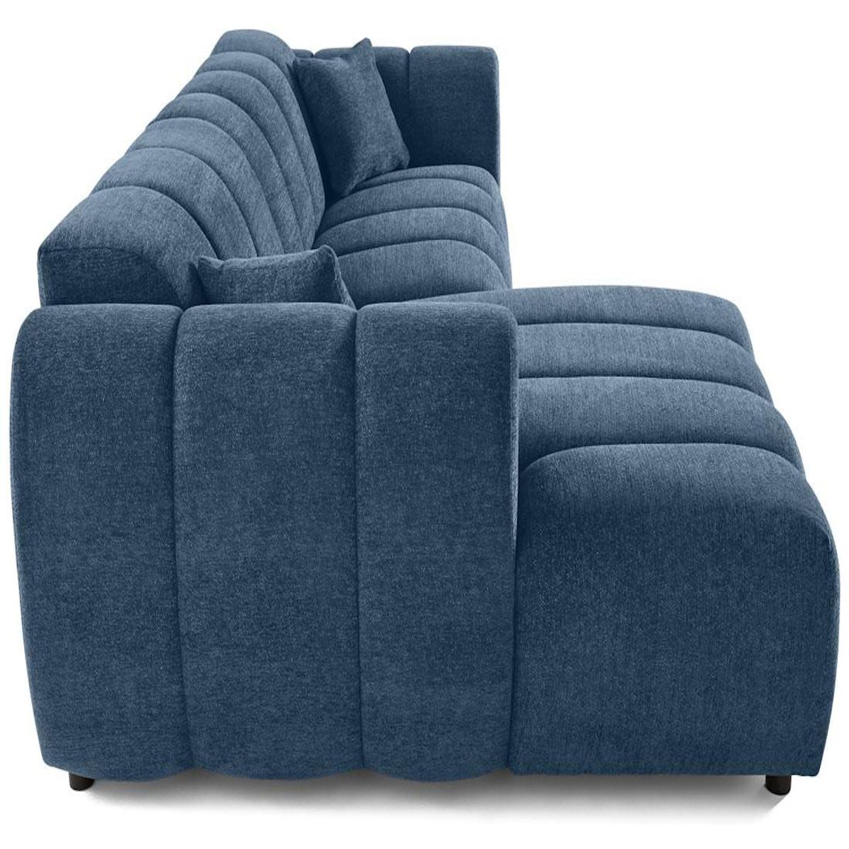 LISA DESIGN Curtis - canapé d'angle gauche 4 places en tissu texturé