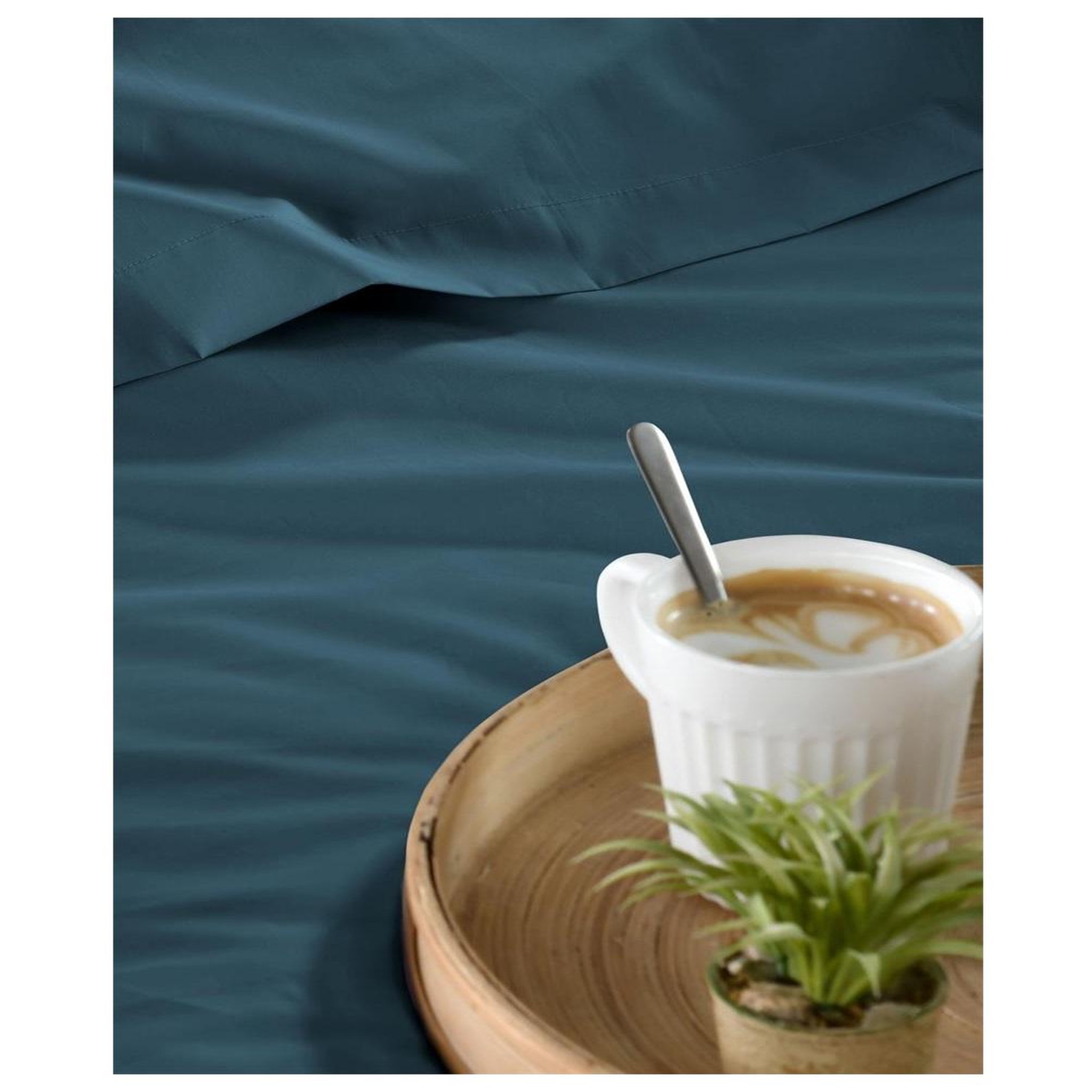Voir la diapositive 6 : Eden Drap housse percale en coton nuage