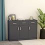 Voir la diapositive 1 : VIDAXL Buffet Gris 110x30x75 cm Bois d'ingenierie