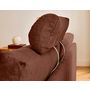 Voir la diapositive 2 : BEST MOBILIER Barrie - canapé d'angle réversible 4 places avec têtière amovible en tissu