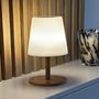 Voir la diapositive 3 : Lumisky Lampe de table solaire STANDY MINI Blanc Bambou H25cm