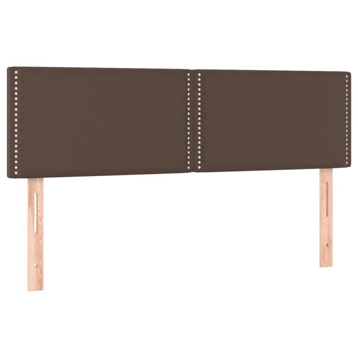 VIDAXL Tetes de lit 2 pcs Marron 72x5x78/88 cm Similicuir