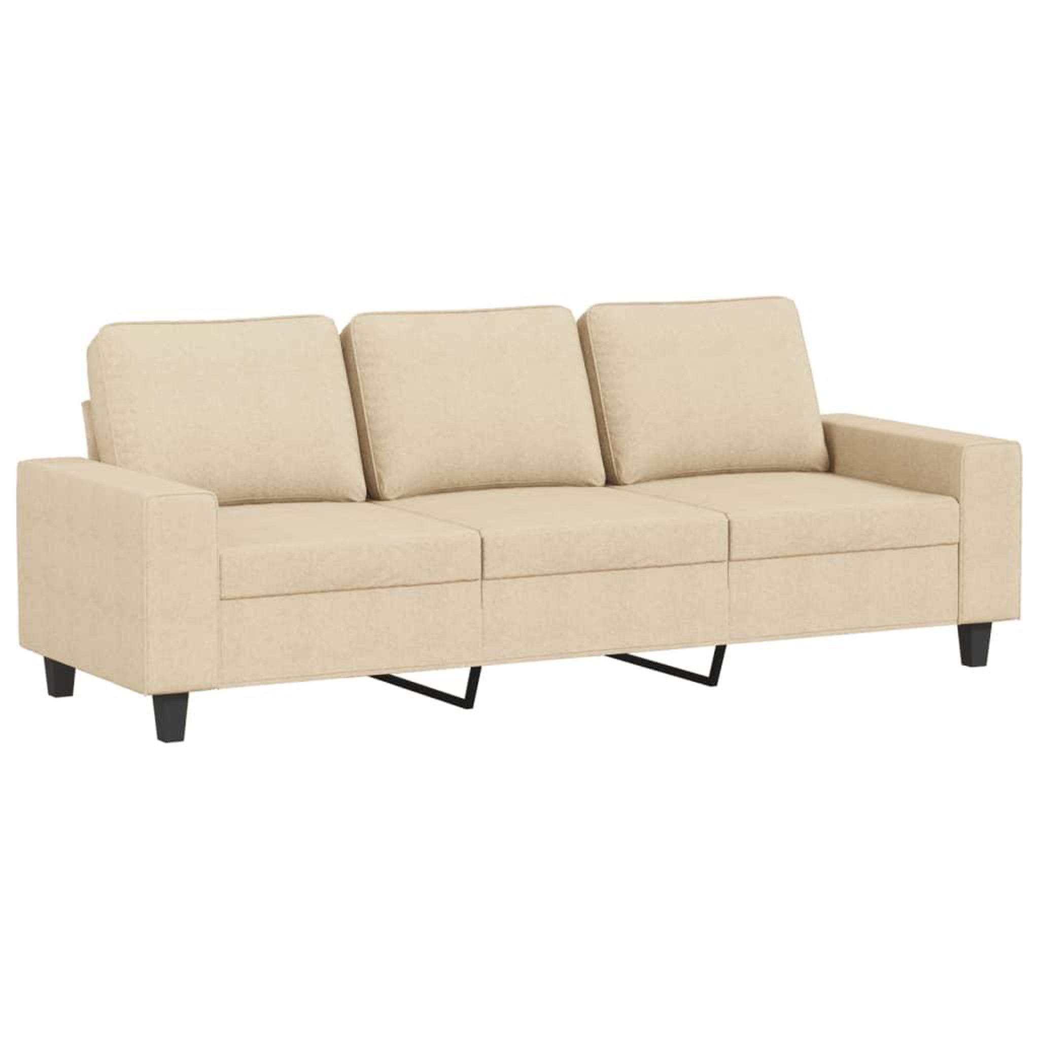 Voir la diapositive 5 : VIDAXL Ensemble de canapes 3 pcs creme tissu