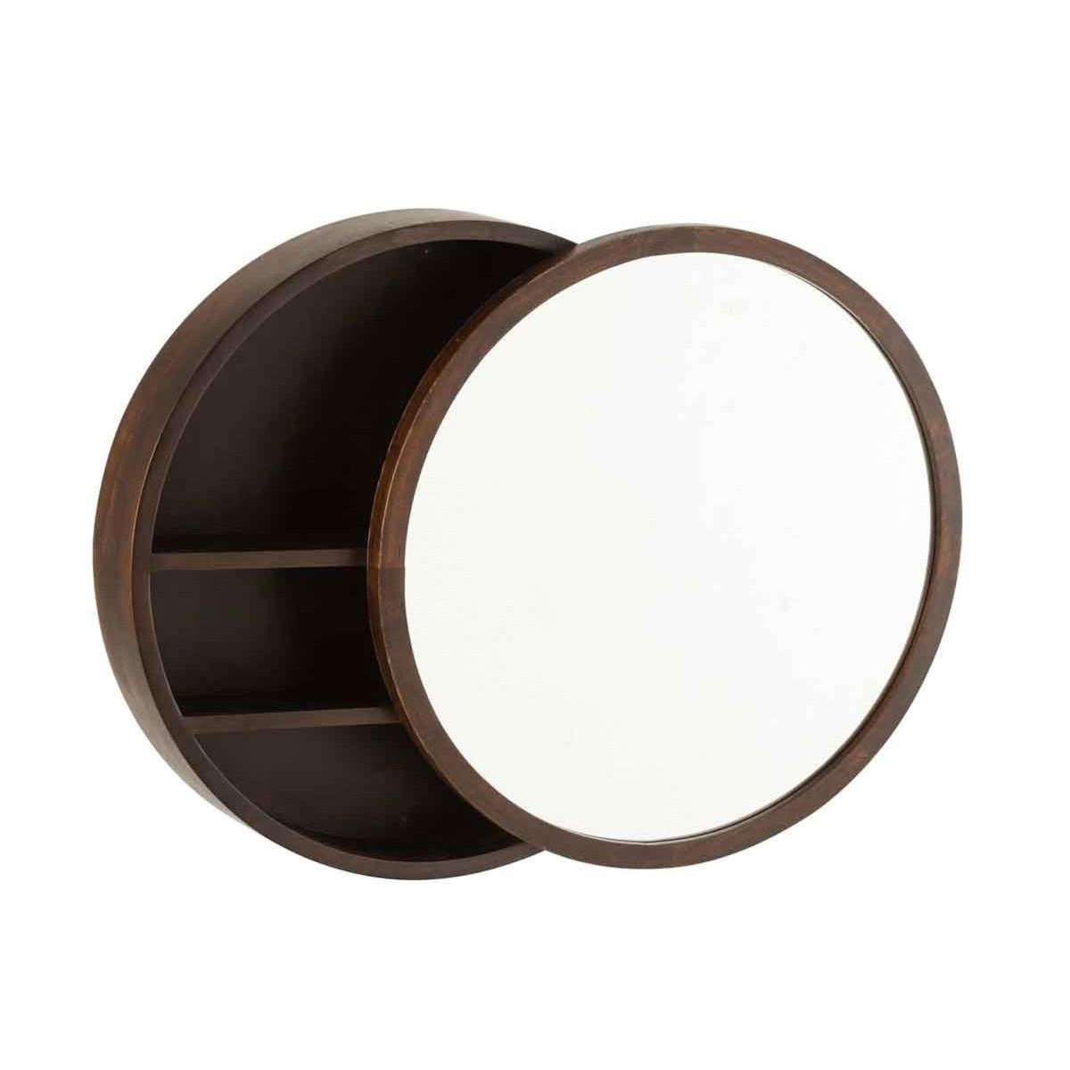 Paris Prix Miroir Mural Coulissant  Gavya  60cm Marron Foncé