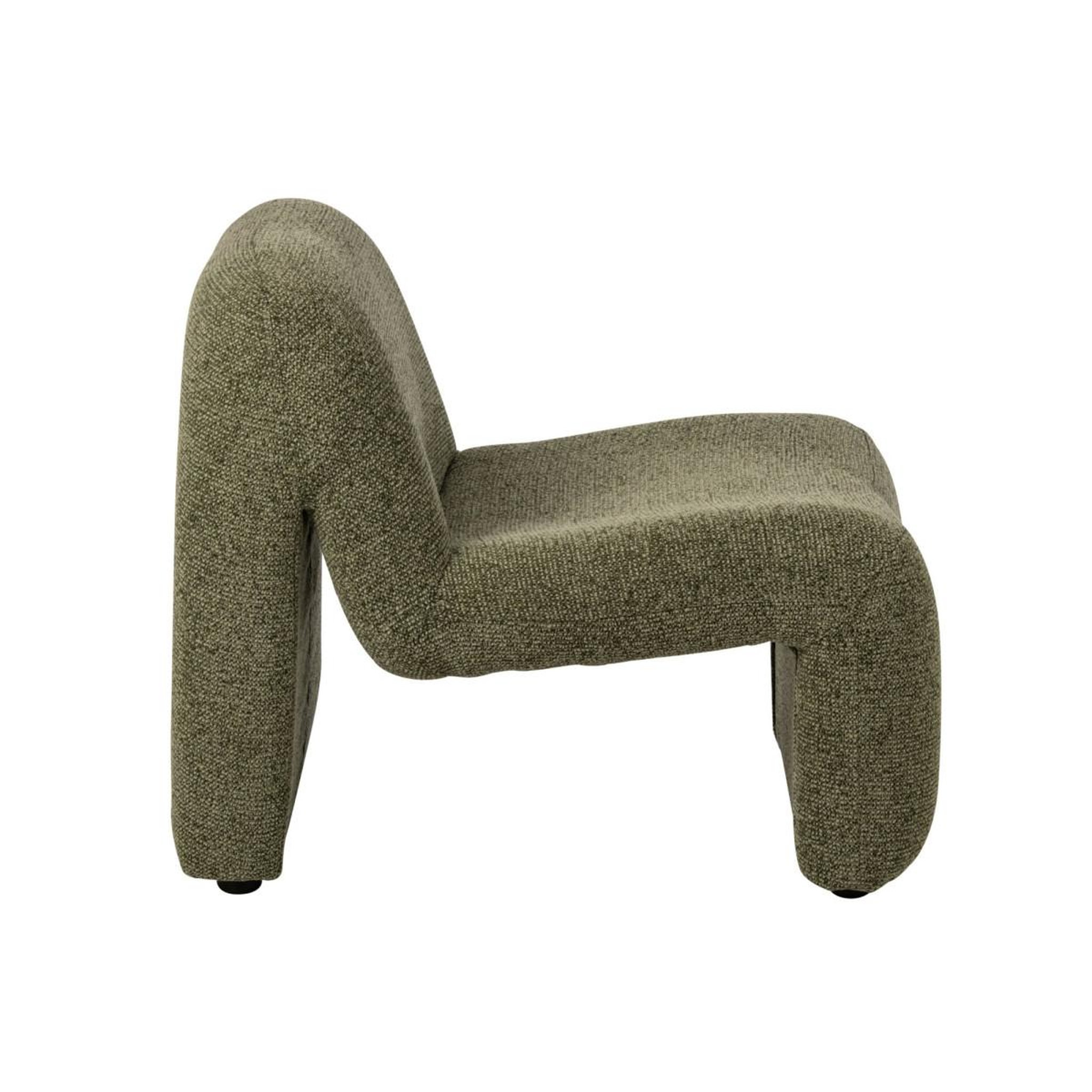 Voir la diapositive 3 : J-LINE Fauteuil design organique  margo  87cm vert