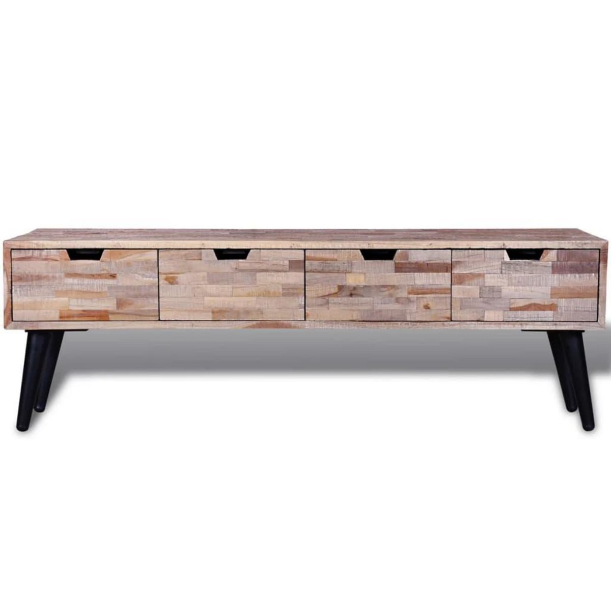 VIDAXL Table console TV avec 4 tiroirs Bois de teck recycle