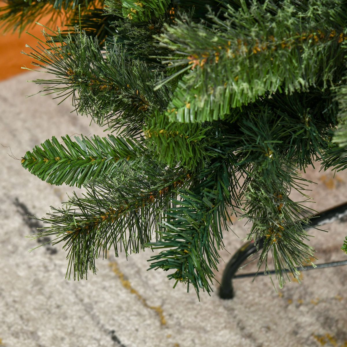 HOMCOM Sapin de Noël artificiel Ø 84 x 150H cm 665 branches épines imitation Nordmann grand réalisme vert