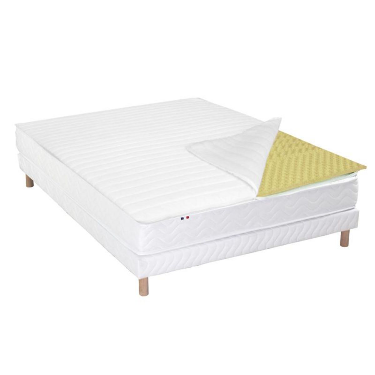 Surmatelas 7 zones Mousse Haute résilience 140x190 cm