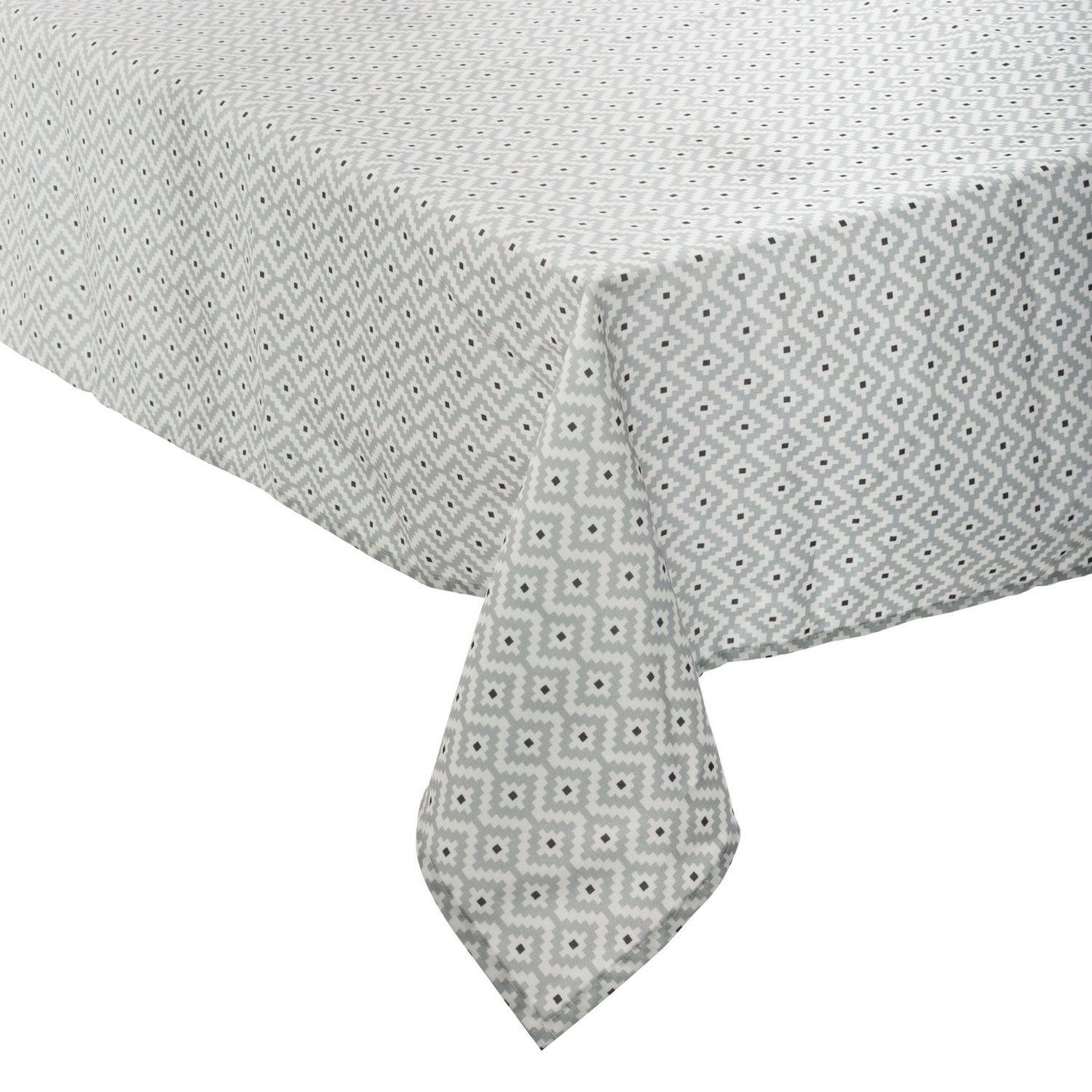 ATMOSPHERA Nappe anti-tache ethnique ethnik - l. 240 x l . 140 cm - gris