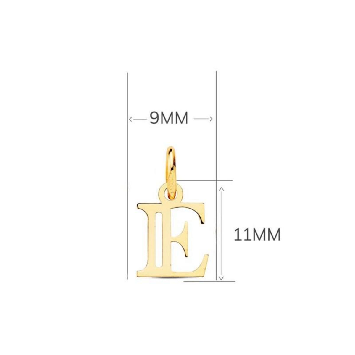 L'ATELIER D'AZUR Collier - Pendentif Lettre  E  Or 750/1000 - Chaine Dorée