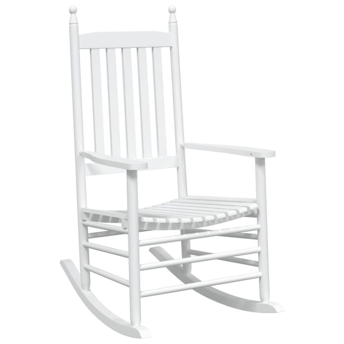 VIDAXL Chaises a bascule sieges incurves lot de 2 blanc sapin massif