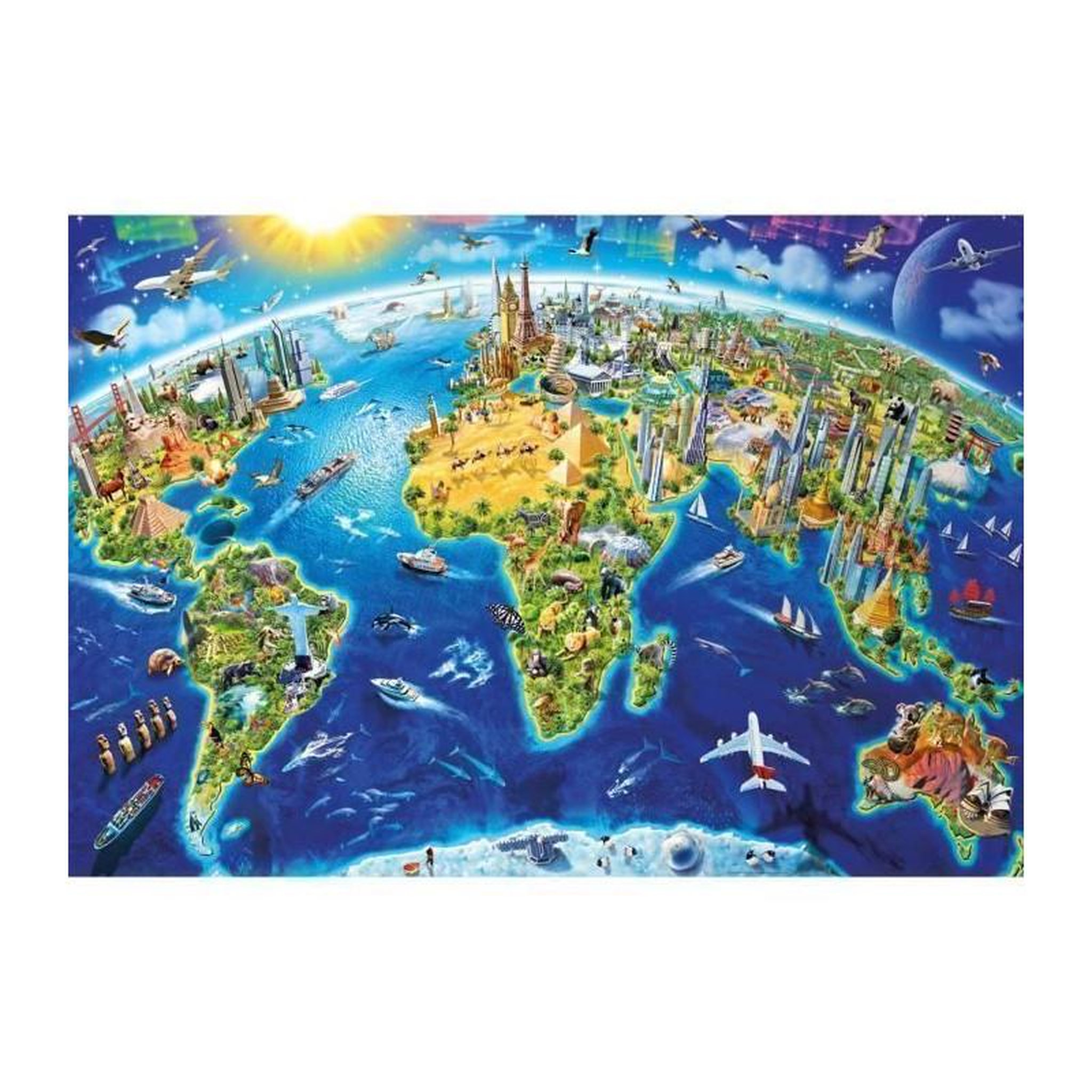 Voir la diapositive 2 : EDUCA Puzzle 2000 pièces :  symboles du monde