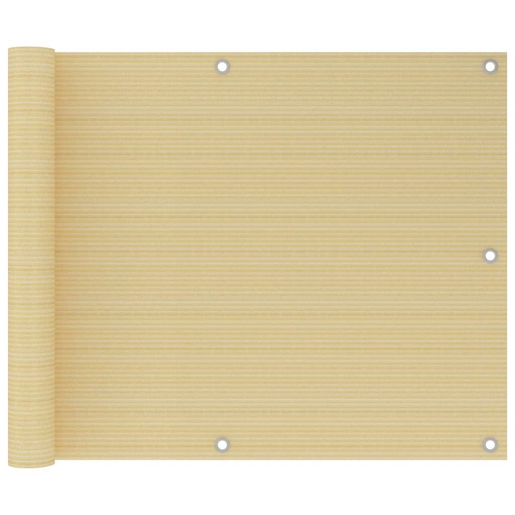 VIDAXL Ecran de balcon beige 75x500 cm pehd