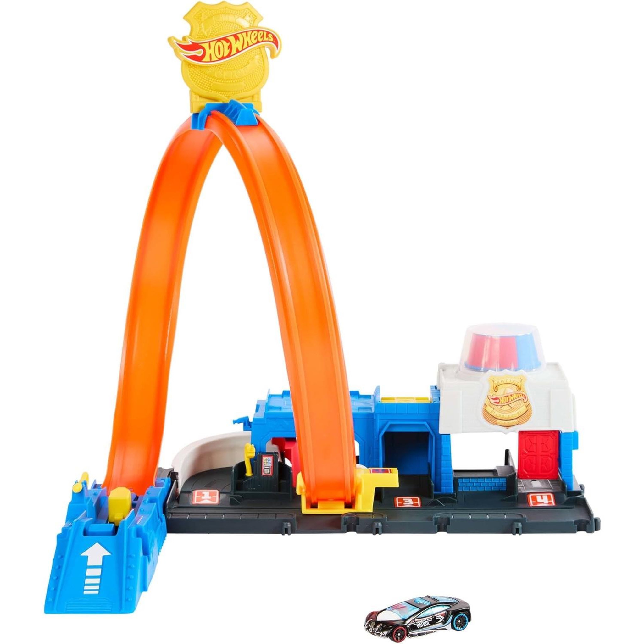 Voir la diapositive 5 : MATTEL Jeu de construction Mattel Piste Super Station de Police