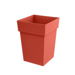 Eda Pot de fleurs Toscane carrée 39 x 39 cm - 38 L - Orange terre battue - Eda