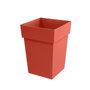 Voir la diapositive 1 : Eda Pot de fleurs Toscane carrée 39 x 39 cm - 38 L - Orange terre battue - Eda