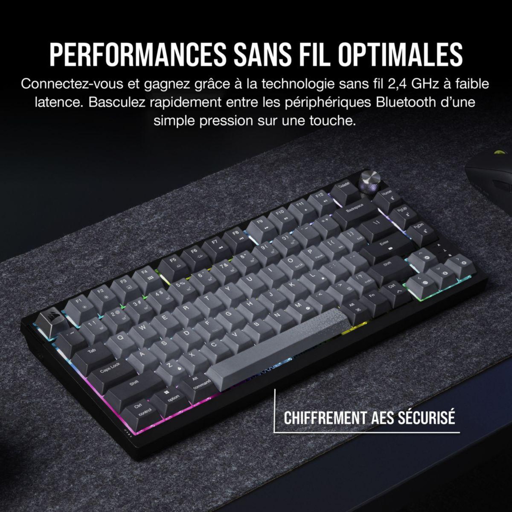 Voir la diapositive 5 : Corsair Clavier gamer sans fil k65 plus wireless