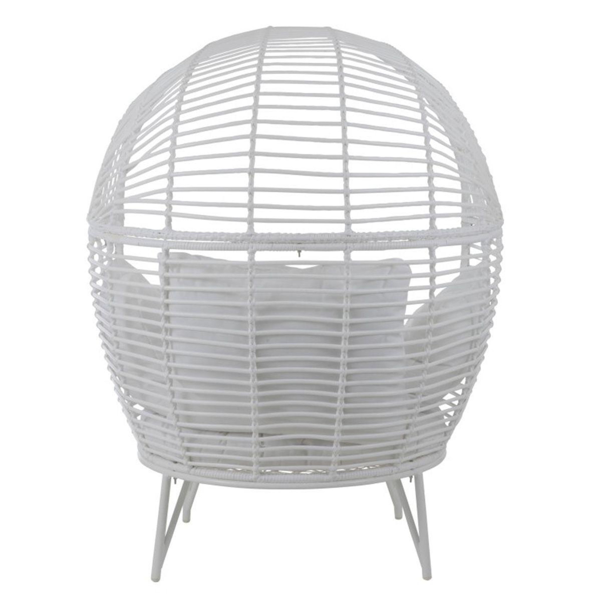 Voir la diapositive 4 : J-LINE Fauteuil design ovale  aciera  151cm blanc