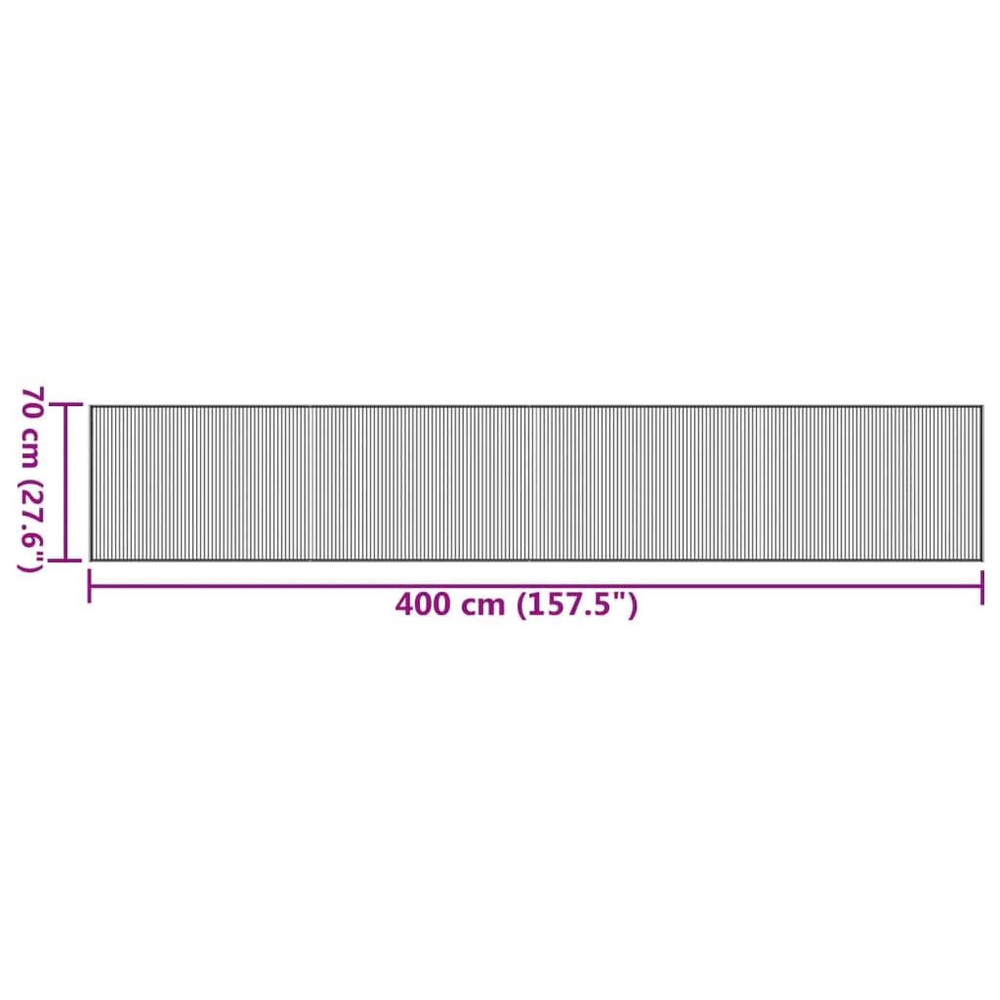 Voir la diapositive 6 : VIDAXL Tapis rectangulaire marron fonce 70x400 cm bambou