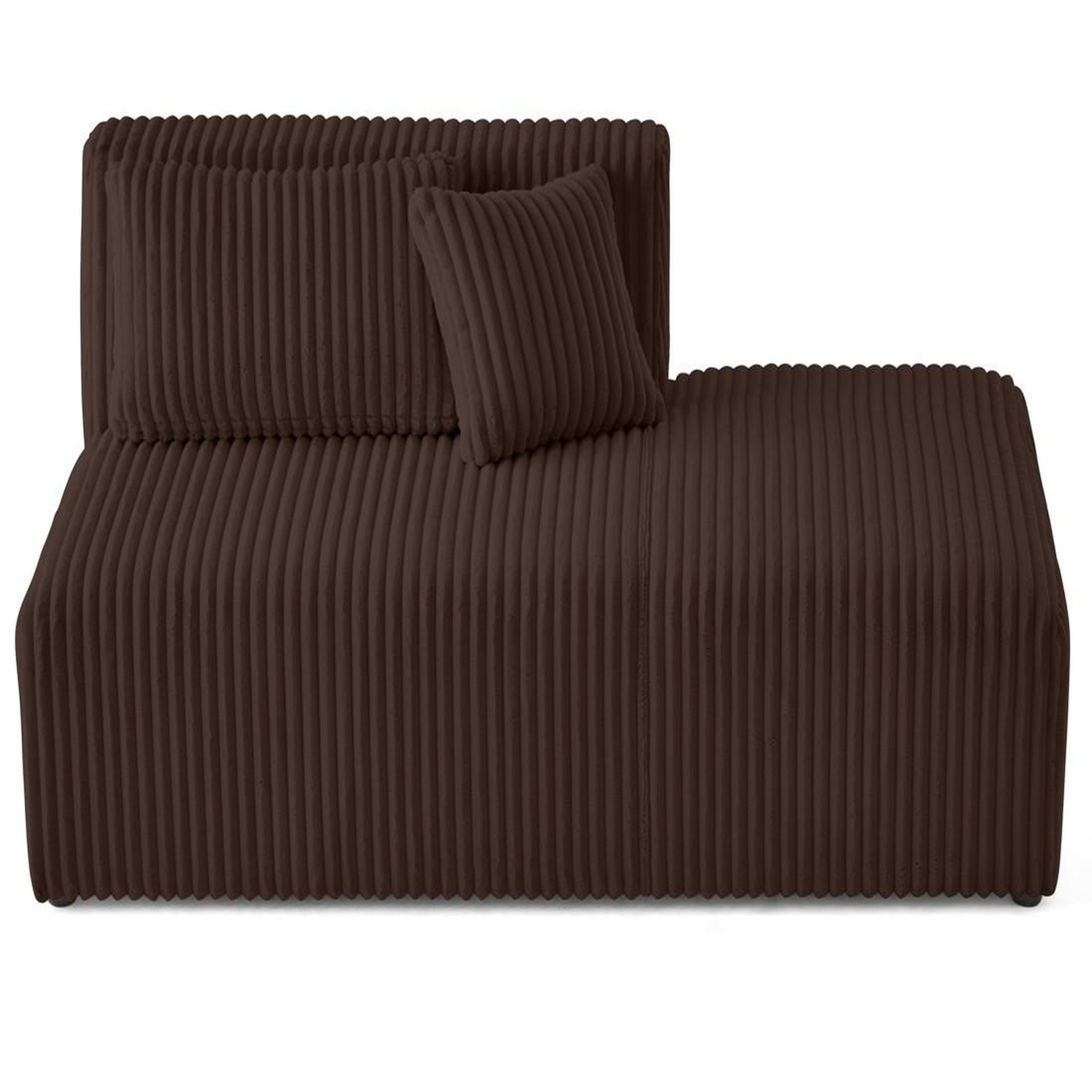 Voir la diapositive 6 : LISA DESIGN Victoire - module d'assise droit en velours côtelé grosses côtes
