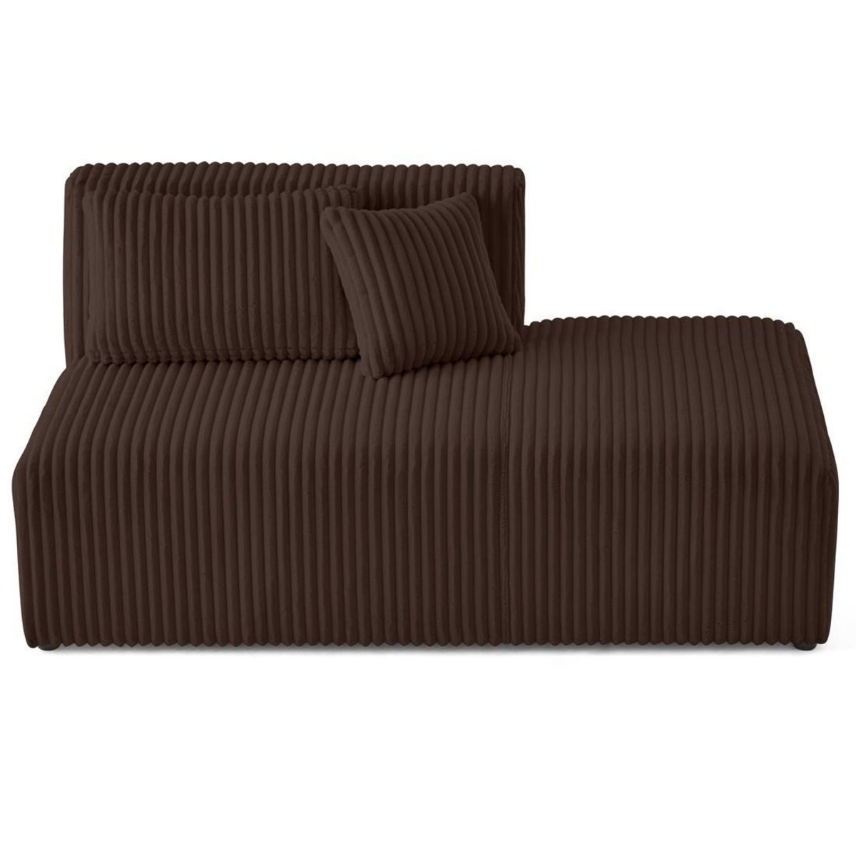 LISA DESIGN Victoire - module d'assise droit en velours côtelé grosses côtes