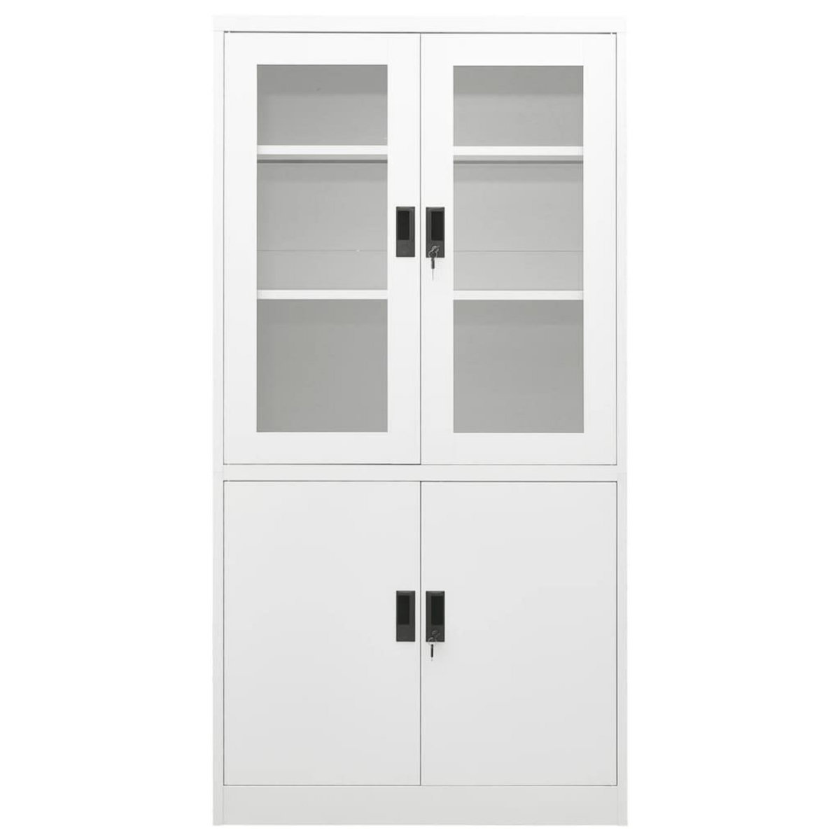 VIDAXL Armoire de bureau Blanc 90x40x180 cm Acier