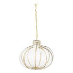 ATMOSPHERA Boule de Noël en Verre  Citrouille  8cm Transparent
