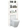 Voir la diapositive 4 : VIDAXL Etagere de toilette Blanc 63x26x171 cm Bois de pin massif