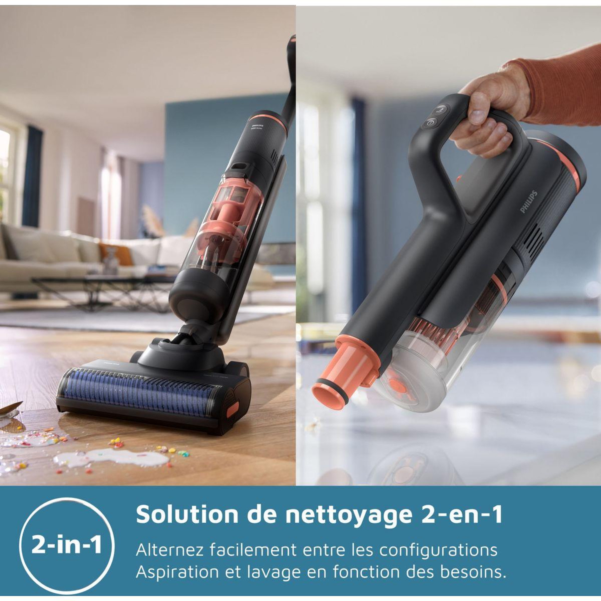 Voir la diapositive 3 : Philips Aspirateur laveur XW6264/11 série 6000