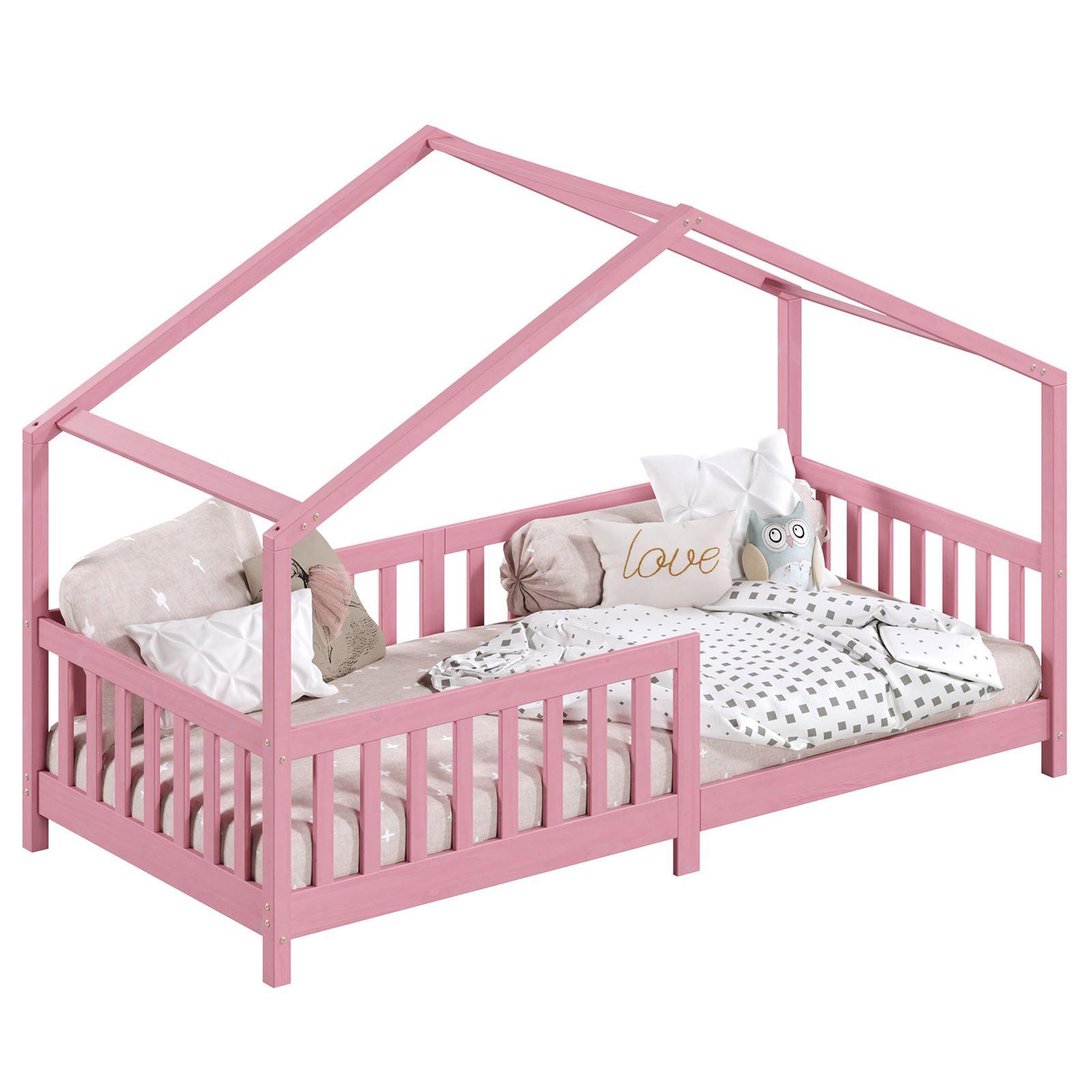 Voir la diapositive 4 : IDIMEX Lit cabane LISAN 90 x 190 cm, en pin massif