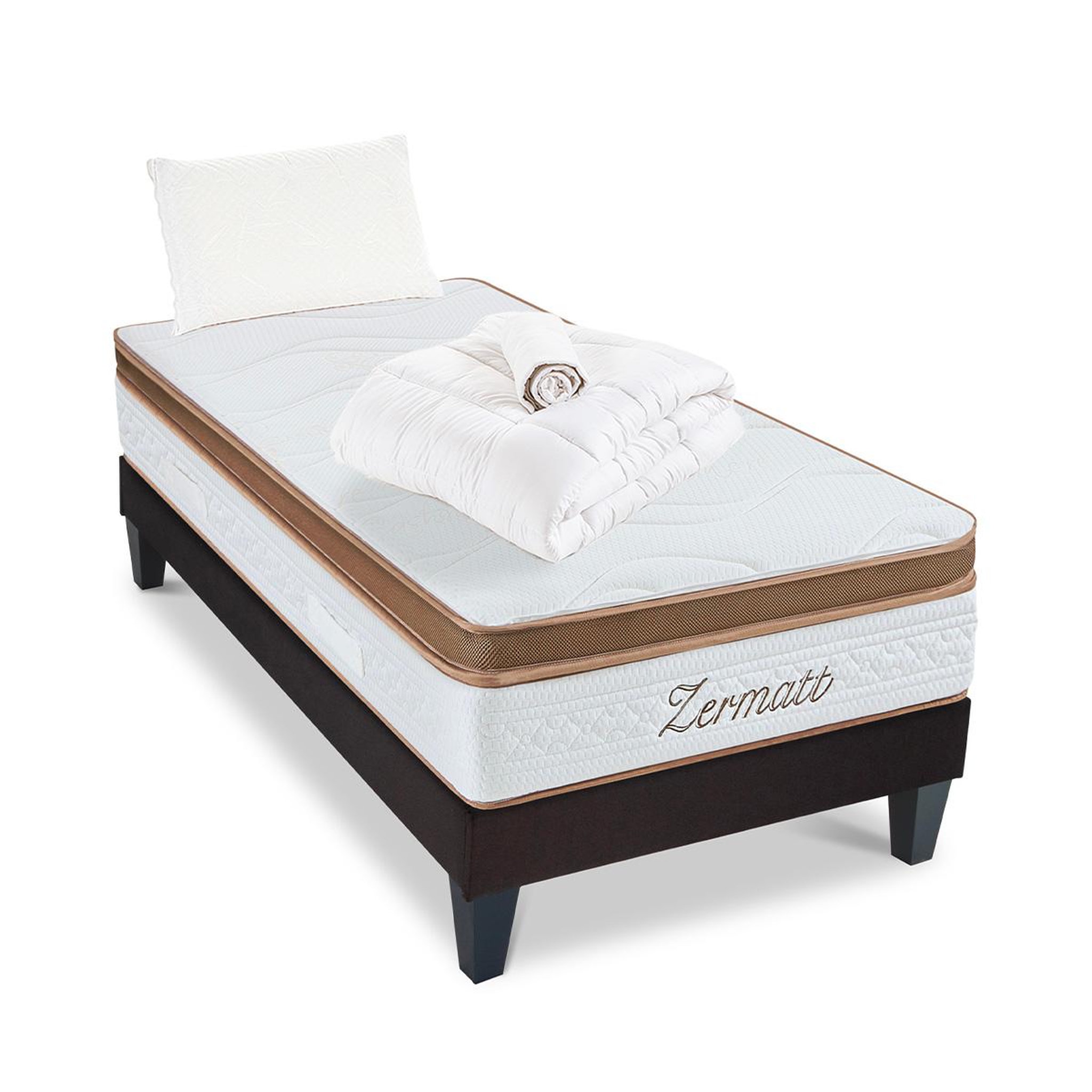 Voir la diapositive 5 : BELLECOUR Bellecour literie | pack prêt à dormir zermatt | matelas mémoire de forme + sommier + accessoires