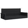 Voir la diapositive 2 : VIDAXL Balancelle noir 119x56x48 cm resine tressee