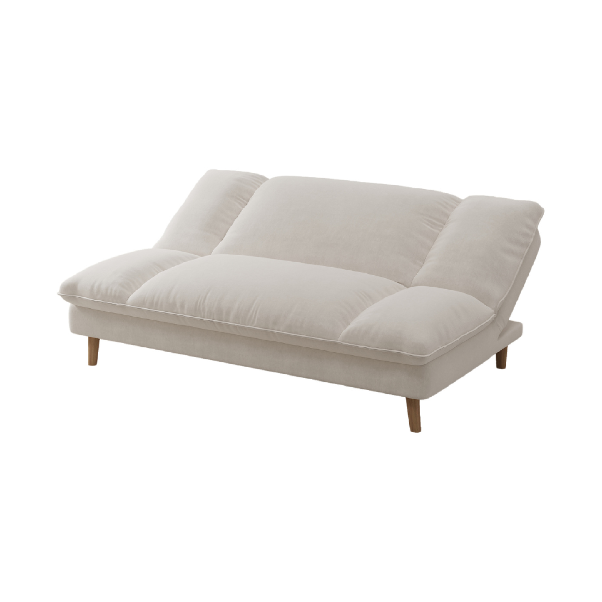 Voir la diapositive 3 : CONCEPT USINE Canapé convertible 3 places en tissu beige vasco