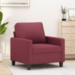 VIDAXL Fauteuil Rouge bordeaux 60 cm Tissu