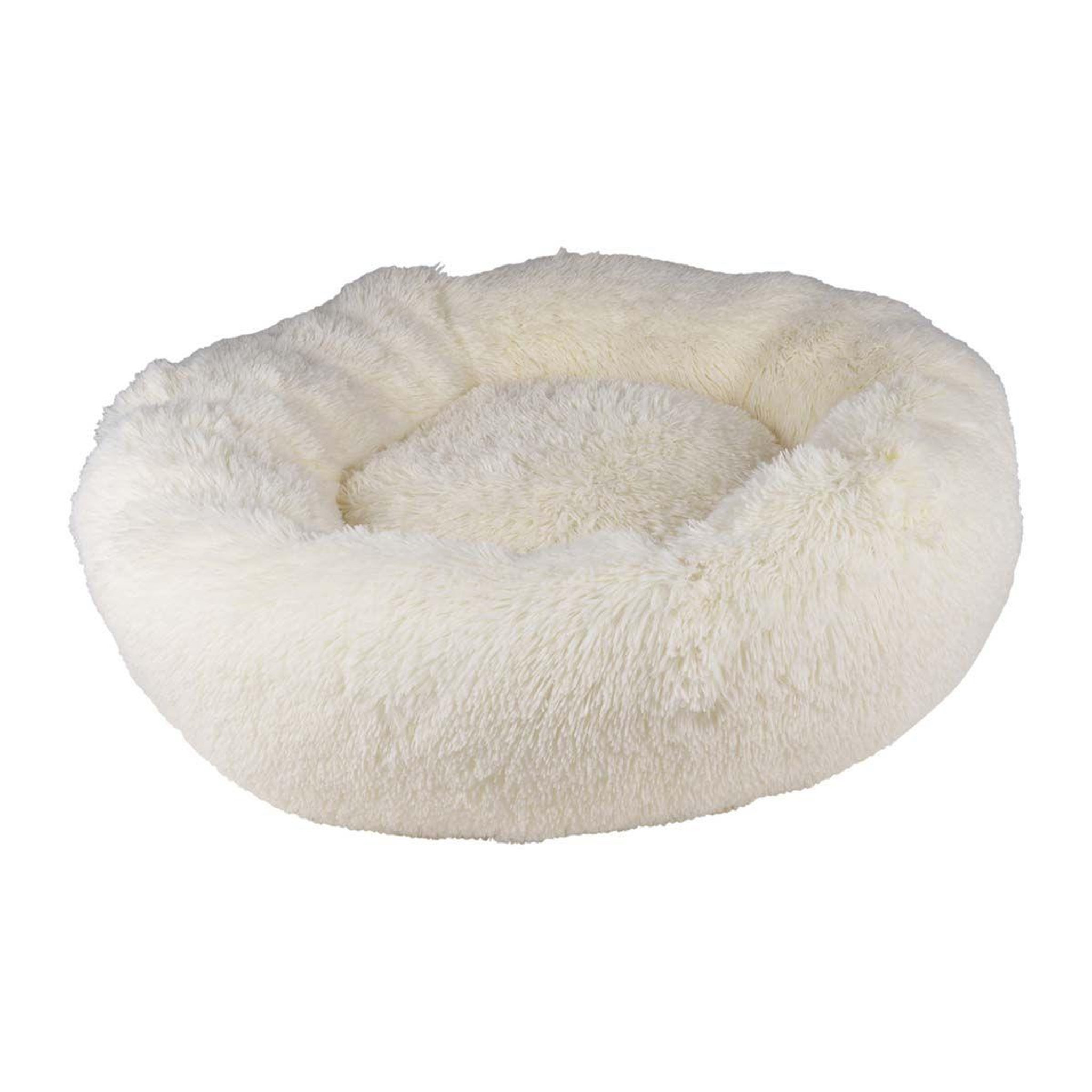 Voir la diapositive 1 : LOVE STORY Panier rond chien & chat  fluffy  75cm écru
