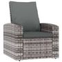 Voir la diapositive 2 : VIDAXL Fauteuil inclinable de jardin avec coussins gris resine tressee